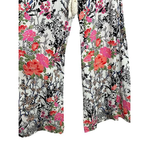 Filtre Women's Floral Wide Leg Palazzo Drawstring Pants size Small - Picture 3 of 5